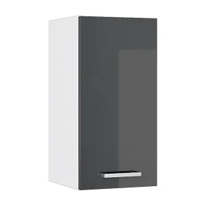 Hangkast antraciet hoogglans 30x31x60 r-line Hangkast antraciet hoogglans 30x31x60 r-line