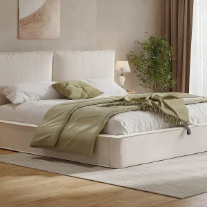 Gestoffeerd opbergbed 180×200 cm – met opbergruimte – Chenille stof – Beige (matras niet inbegrepen) Gestoffeerd opbergbed 180×200 cm – met opbergruimte – Chenille stof – Beige (matras niet inbegrepen)