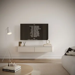 Hangend TV-meubel – kasjmiergrijs – 140 cm – LUVIO SLIM Hangend TV-meubel – kasjmiergrijs – 140 cm – LUVIO SLIM