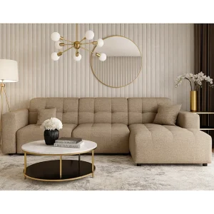 Hoekbank rechts Bergamo A– stof Raven 30 beige, 284×166×70 cm Hoekbank rechts Bergamo A– stof Raven 30 beige, 284×166×70 cm