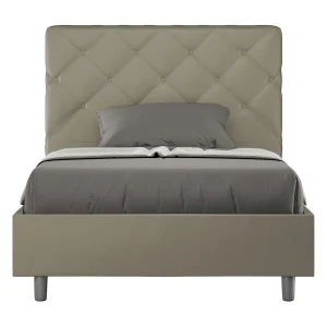 Gestoffeerd Bed 140×190 zonder lattenbodem kunstleer cappuccino Priya Gestoffeerd Bed 140×190 zonder lattenbodem kunstleer cappuccino Priya