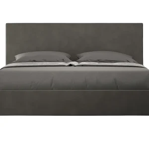 Gestoffeerd Bed 160×190 zonder lattenbodem microvezel grijs Adele Gestoffeerd Bed 160×190 zonder lattenbodem microvezel grijs Adele