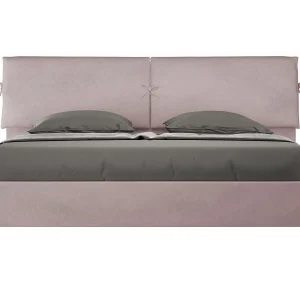 Gestoffeerd Bed 200×210 zonder lattenbodem microvezel lila Mados