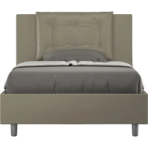 Gestoffeerd Bed 120×190 zonder lattenbodem kunstleer cappuccino Annalisa Gestoffeerd Bed 120×190 zonder lattenbodem kunstleer cappuccino Annalisa