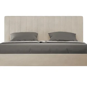 Gestoffeerd Bed 200×210 zonder lattenbodem microvezel zand Agueda