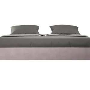Gestoffeerd Bed 200×210 zonder lattenbodem microvezel lila Azelia