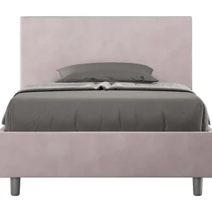 Gestoffeerd Bed 120×190 zonder lattenbodem microvezel lila Adele Gestoffeerd Bed 120×190 zonder lattenbodem microvezel lila Adele