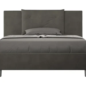Gestoffeerd Bed 140×200 met lattenbodem microvezel grijs Appia Gestoffeerd Bed 140×200 met lattenbodem microvezel grijs Appia
