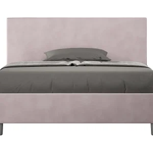 Gestoffeerd Bed 140×190 zonder lattenbodem microvezel lila Adele Gestoffeerd Bed 140×190 zonder lattenbodem microvezel lila Adele
