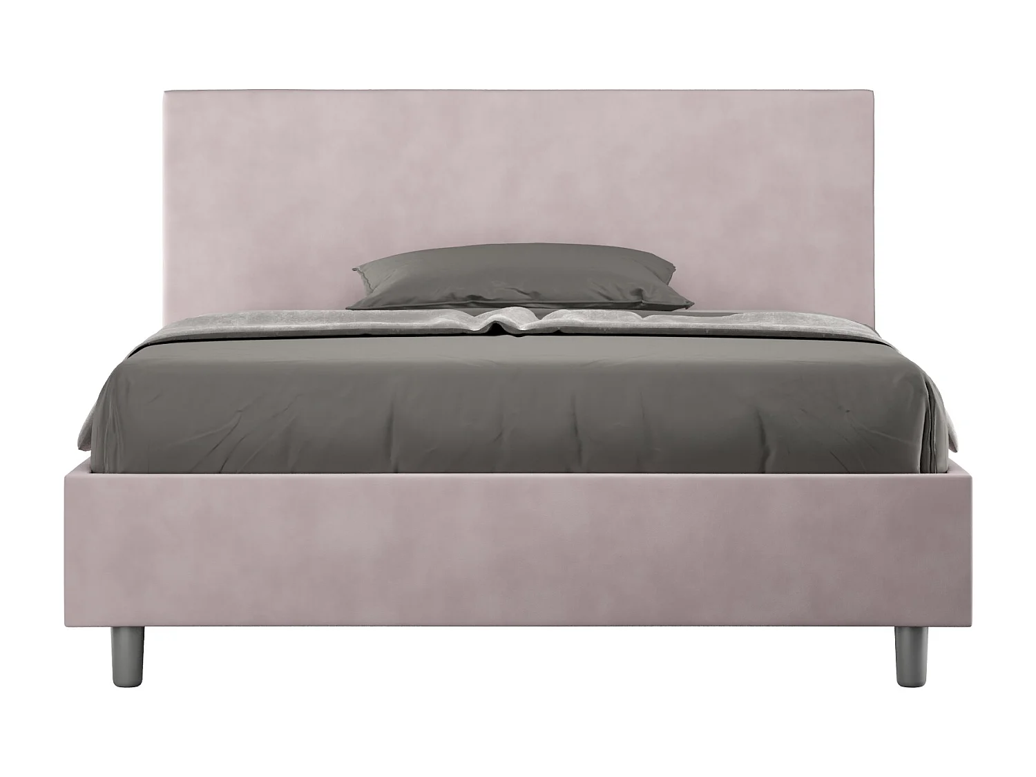 Gestoffeerd Bed 140x190 zonder lattenbodem microvezel lila Adele