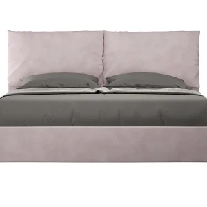 Gestoffeerd Bed 160×190 met lattenbodem microvezel lila Antea