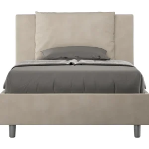Gestoffeerd Bed 120×190 zonder lattenbodem microvezel zand Antea Gestoffeerd Bed 120×190 zonder lattenbodem microvezel zand Antea