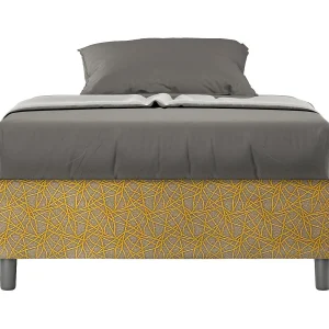 Gestoffeerd Bed 120×190 met lattenbodem stof Era 6 geel Azelia Gestoffeerd Bed 120×190 met lattenbodem stof Era 6 geel Azelia