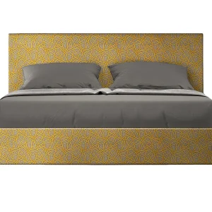 Gestoffeerd Bed 160×190 met lattenbodem stof Era 06 geel Adele Gestoffeerd Bed 160×190 met lattenbodem stof Era 06 geel Adele