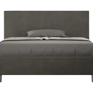 Gestoffeerd Bed 140×190 met lattenbodem microvezel grijs Adele Gestoffeerd Bed 140×190 met lattenbodem microvezel grijs Adele