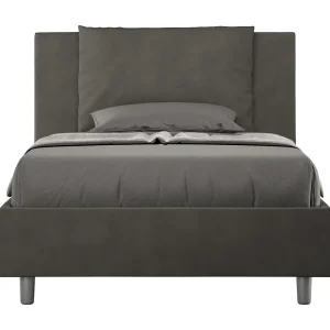 Gestoffeerd Bed 120×190 zonder lattenbodem microvezel grijs Antea