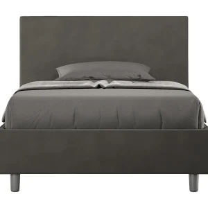 Gestoffeerd Bed 120×200 met lattenbodem microvezel grijs Adele Gestoffeerd Bed 120×200 met lattenbodem microvezel grijs Adele