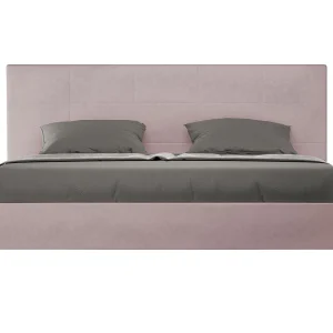 Gestoffeerd Bed 200×210 zonder lattenbodem microvezel lila Mika
