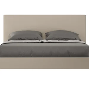 Gestoffeerd Bed 160×190 zonder lattenbodem kunstleer taupe Naspy Gestoffeerd Bed 160×190 zonder lattenbodem kunstleer taupe Naspy