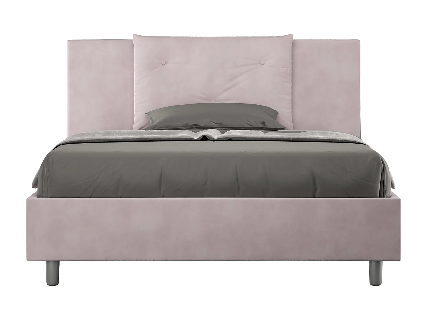Gestoffeerd Bed 140x200 zonder lattenbodem microvezel lila Appia