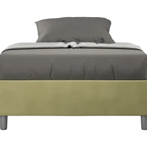 Gestoffeerd Bed 120×200 met lattenbodem microvezel groen Azelia