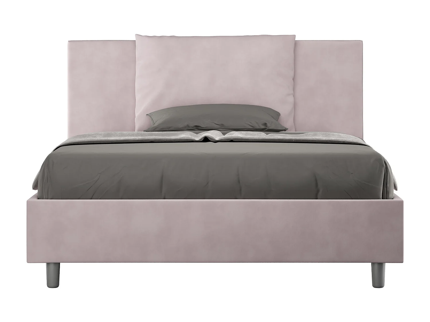 Gestoffeerd Bed 140x210 met lattenbodem microvezel lila Antea