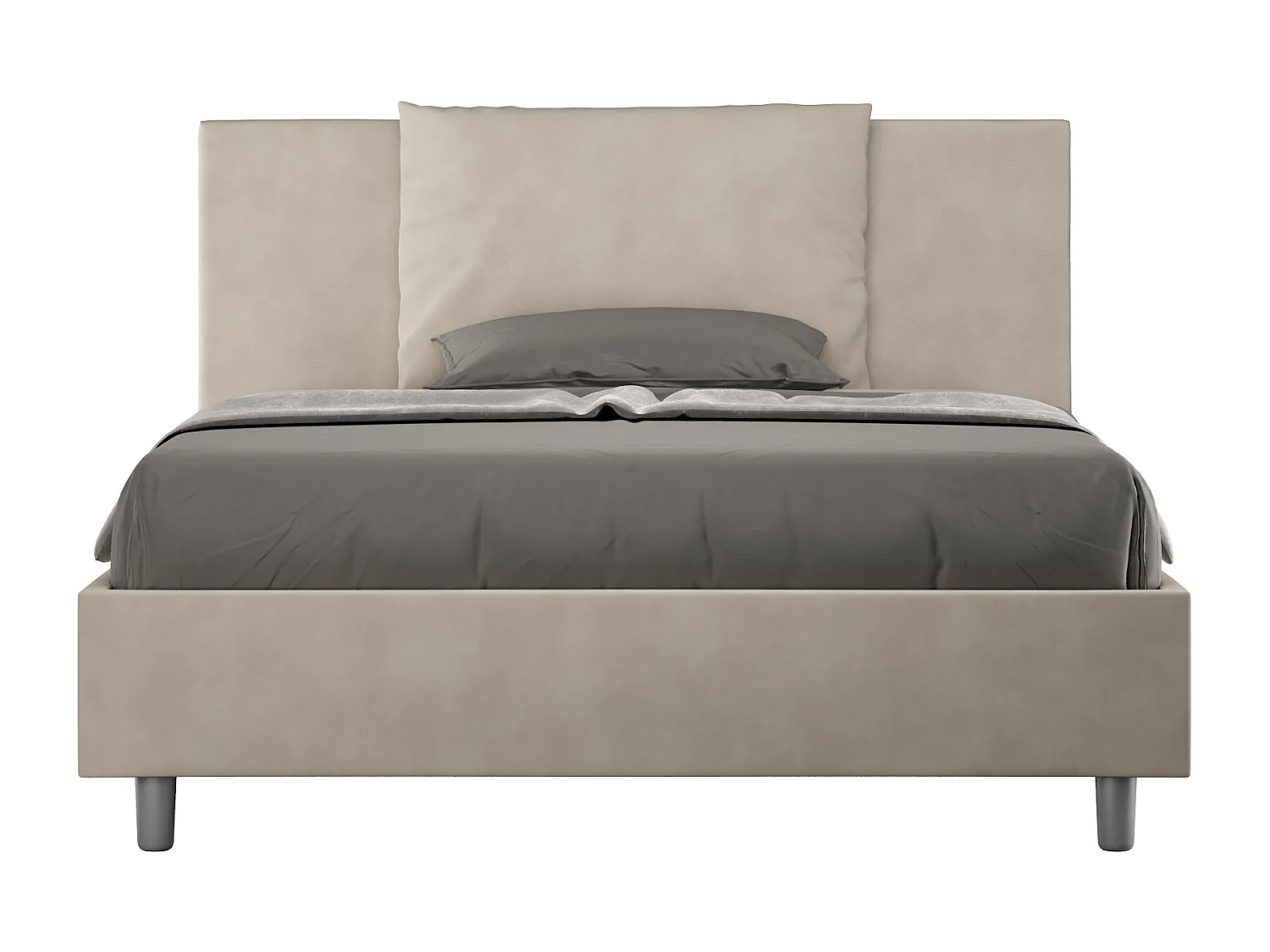 Gestoffeerd Bed 140x190 zonder lattenbodem microvezel zand Antea