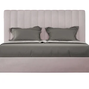 Gestoffeerd Bed 140×200 met lattenbodem microvezel lila Agueda Gestoffeerd Bed 140×200 met lattenbodem microvezel lila Agueda