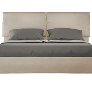 Gestoffeerd Bed 160×200 met lattenbodem microvezel zand Sleeper