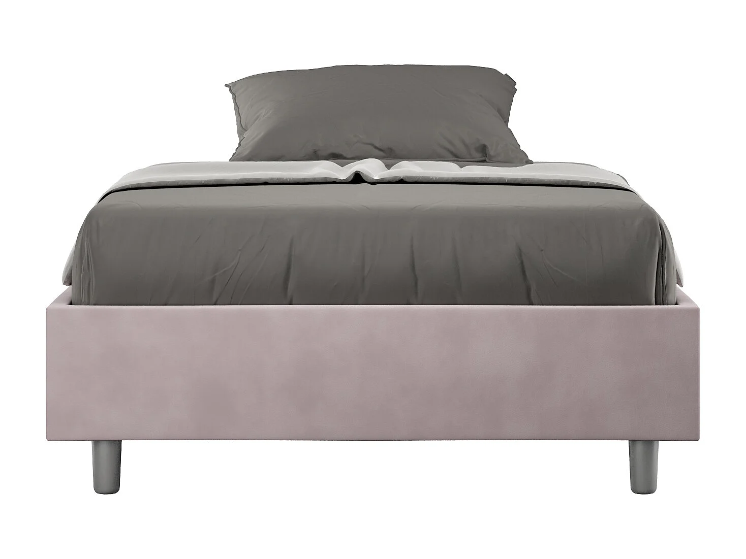 Gestoffeerd Bed 140x210 zonder lattenbodem microvezel lila Azelia