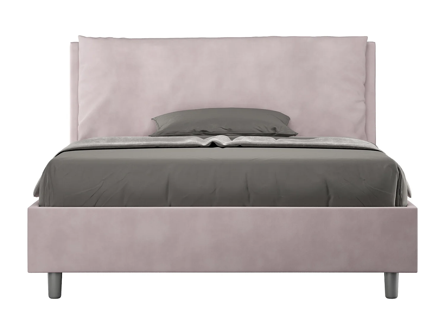 Gestoffeerd bed 140x190 met lattenbodem microvezel lila Antea Large