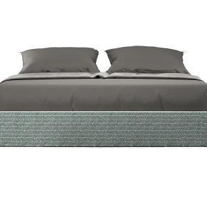 Gestoffeerd Bed 160×190 zonder lattenbodem stof Aragona 7 lichtblauw Azelia
