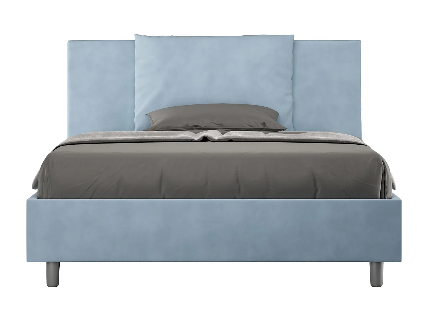 Gestoffeerd Bed 140x190 zonder lattenbodem microvezel lichtblauw Antea