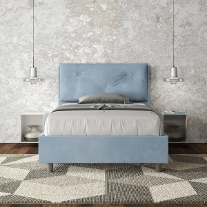 Gestoffeerd Bed 120×210 zonder lattenbodem microvezel lichtblauw Appia Large Gestoffeerd Bed 120×210 zonder lattenbodem microvezel lichtblauw Appia Large