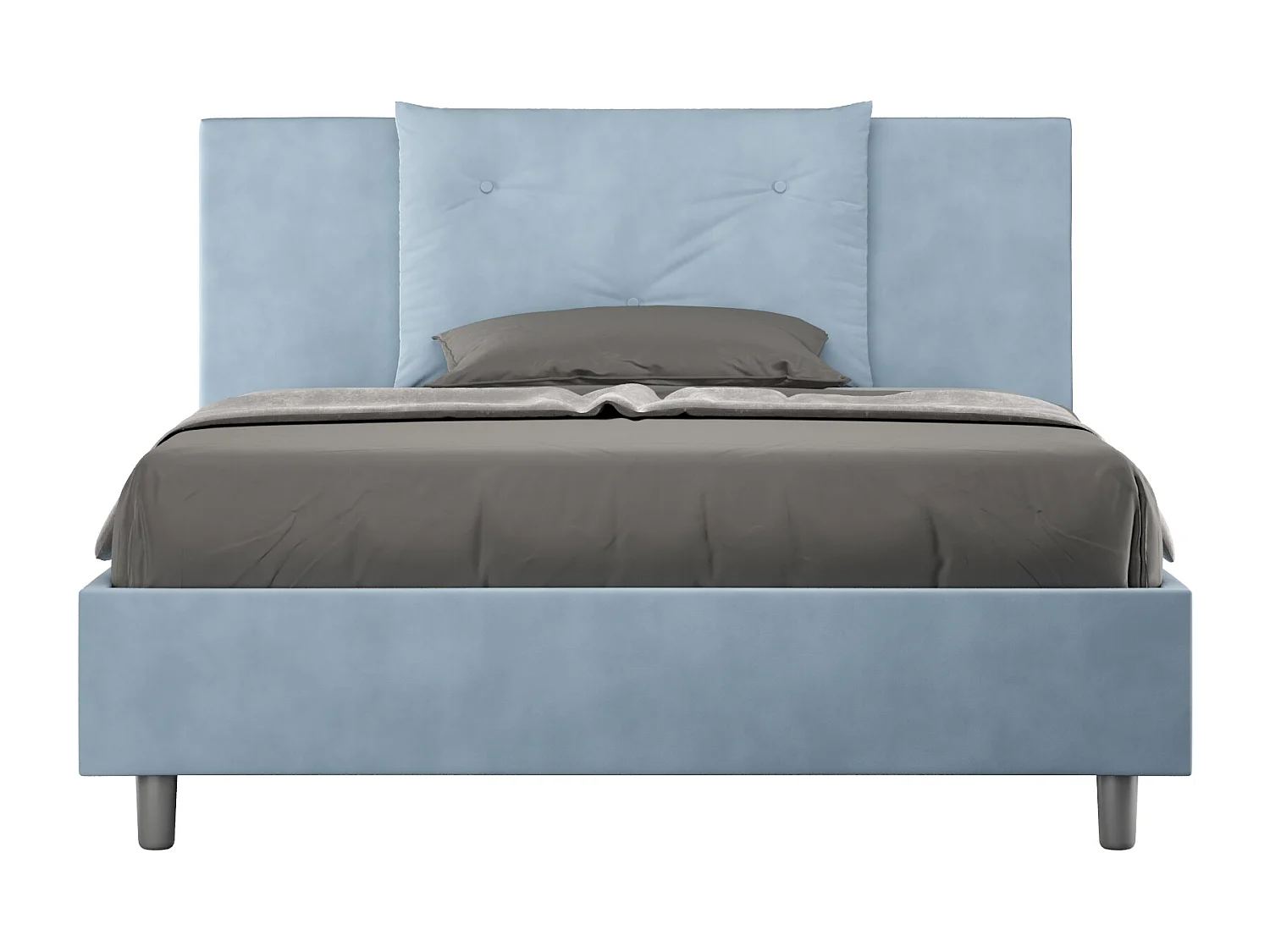 Gestoffeerd Bed 140x200 zonder lattenbodem microvezel lichtblauw Appia