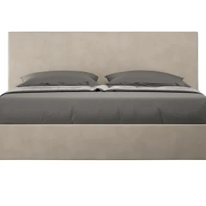 Gestoffeerd Bed 160×190 zonder lattenbodem microvezel zand Adele