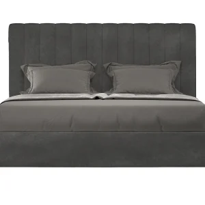 Gestoffeerd Bed 140×200 zonder lattenbodem microvezel grijs Agueda Gestoffeerd Bed 140×200 zonder lattenbodem microvezel grijs Agueda