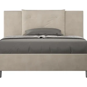 Gestoffeerd Bed 140×210 zonder lattenbodem microvezel zand Appia