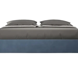 Gestoffeerd Bed 160×190 zonder lattenbodem microvezel blauw Azelia Gestoffeerd Bed 160×190 zonder lattenbodem microvezel blauw Azelia
