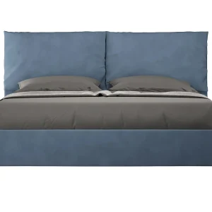Gestoffeerd Bed 160×190 zonder lattenbodem microvezel blauw Antea Gestoffeerd Bed 160×190 zonder lattenbodem microvezel blauw Antea