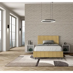 Gestoffeerd Bed 120×200 zonder lattenbodem stof Aragona 3 geel Adele Gestoffeerd Bed 120×200 zonder lattenbodem stof Aragona 3 geel Adele
