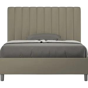 Gestoffeerd Bed 120×190 zonder lattenbodem kunstleer cappuccino Agueda Gestoffeerd Bed 120×190 zonder lattenbodem kunstleer cappuccino Agueda