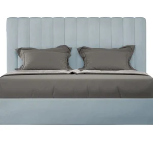 Gestoffeerd Bed 140×200 met opbergruimte microvezel lichtblauw Agueda Gestoffeerd Bed 140×200 met opbergruimte microvezel lichtblauw Agueda