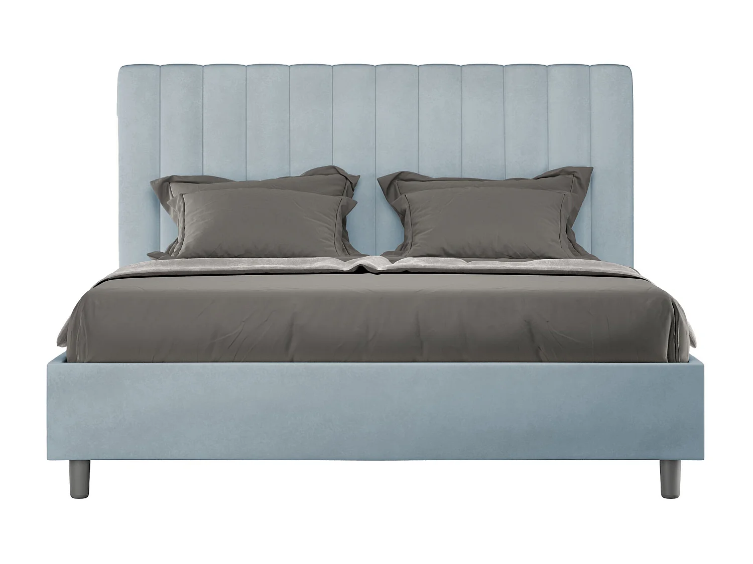 Gestoffeerd Bed 140x200 met opbergruimte microvezel lichtblauw Agueda
