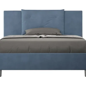 Gestoffeerd Bed 140×210 met opbergruimte microvezel blauw Appia Gestoffeerd Bed 140×210 met opbergruimte microvezel blauw Appia