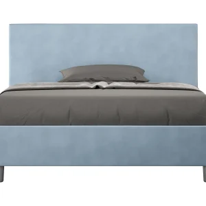 Gestoffeerd Bed 140×190 met opbergruimte microvezel lichtblauw Adele Gestoffeerd Bed 140×190 met opbergruimte microvezel lichtblauw Adele