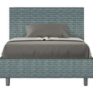 Gestoffeerd Bed 120×190 met opbergruimte stof Aragona 8 blauw Adele Gestoffeerd Bed 120×190 met opbergruimte stof Aragona 8 blauw Adele