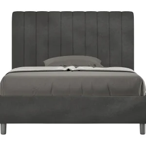 Gestoffeerd Bed 120×200 met opbergruimte microvezel grijs Agueda Gestoffeerd Bed 120×200 met opbergruimte microvezel grijs Agueda
