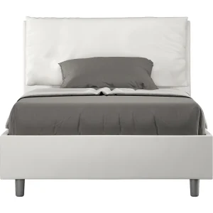 Gestoffeerd bed 120×200 met opbergruimte kunstleer wit Antea Large Gestoffeerd bed 120×200 met opbergruimte kunstleer wit Antea Large