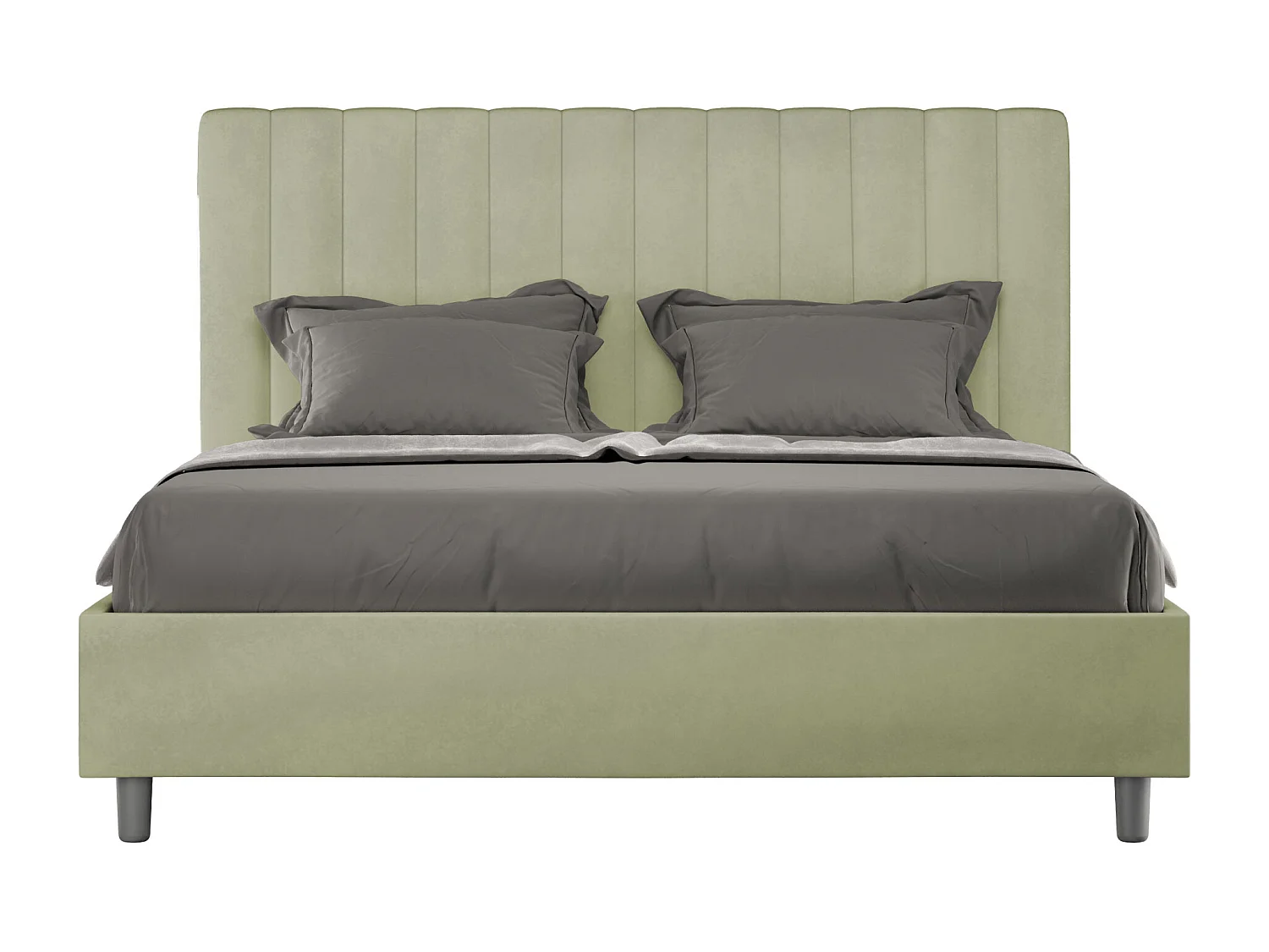 Gestoffeerd Bed 140x200 met opbergruimte microvezel groen Agueda